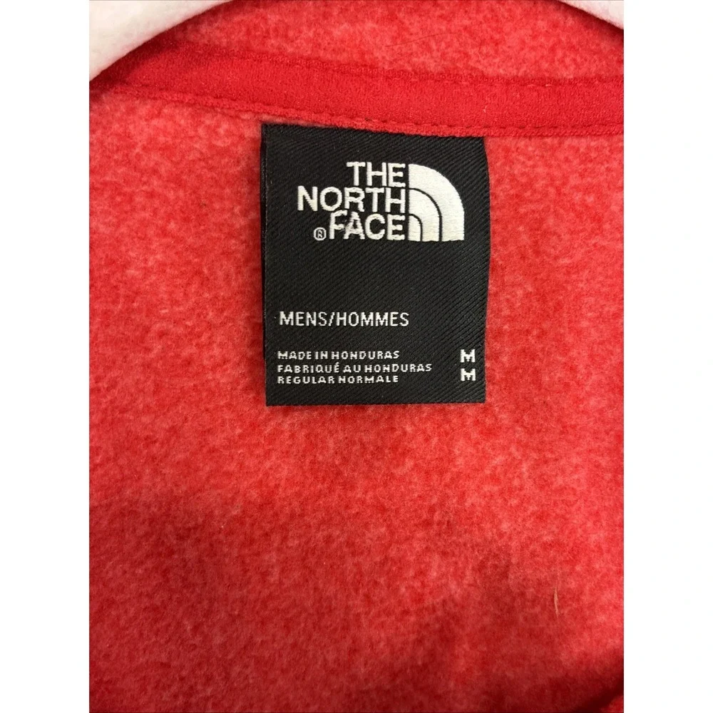 The North Face Denali Mens M Half Zip Red Black Fleece Pullover Jacket Hiking